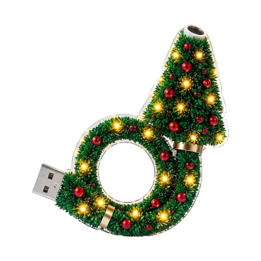 Christmas Projector Lamp - USB Indoor Light in Christmas Tree Shape 1