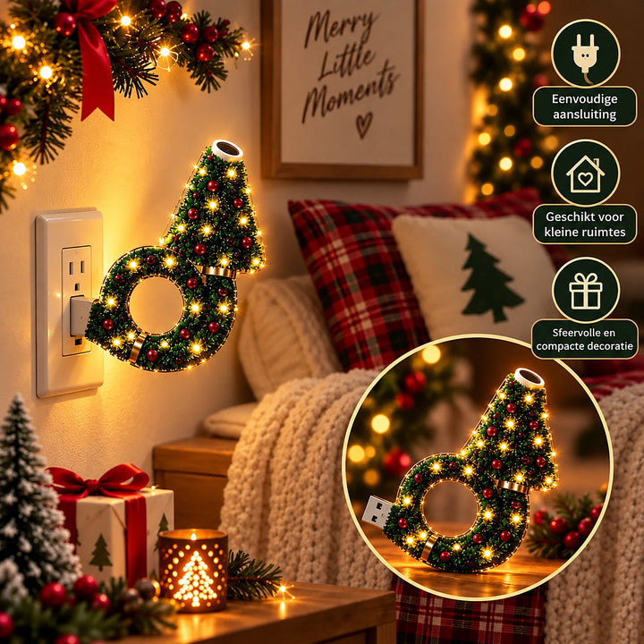 Christmas Projector Lamp - USB Indoor Light in Christmas Tree Shape 7