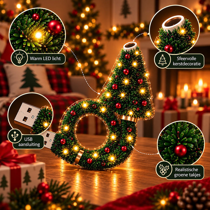 Christmas Projector Lamp - USB Indoor Light in Christmas Tree Shape 8