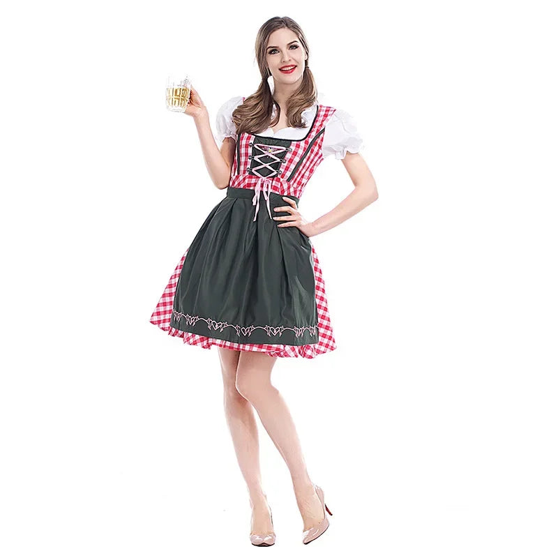 Women's Classic Dirndl Dress Set for Oktoberfest - Traditional Polyester 1