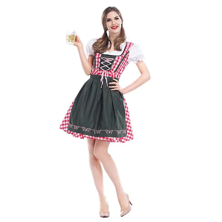 Women's Classic Dirndl Dress Set for Oktoberfest - Traditional Polyester 1