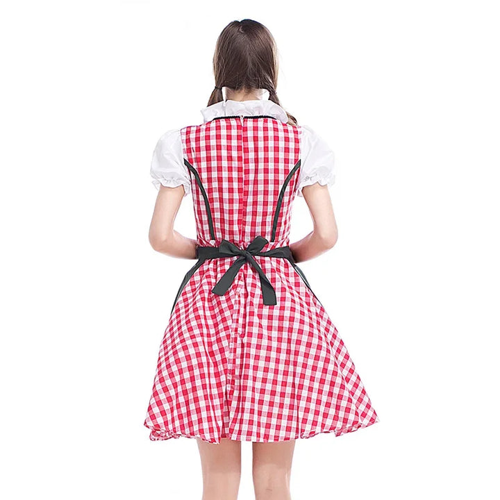 Women's Classic Dirndl Dress Set for Oktoberfest - Traditional Polyester 4
