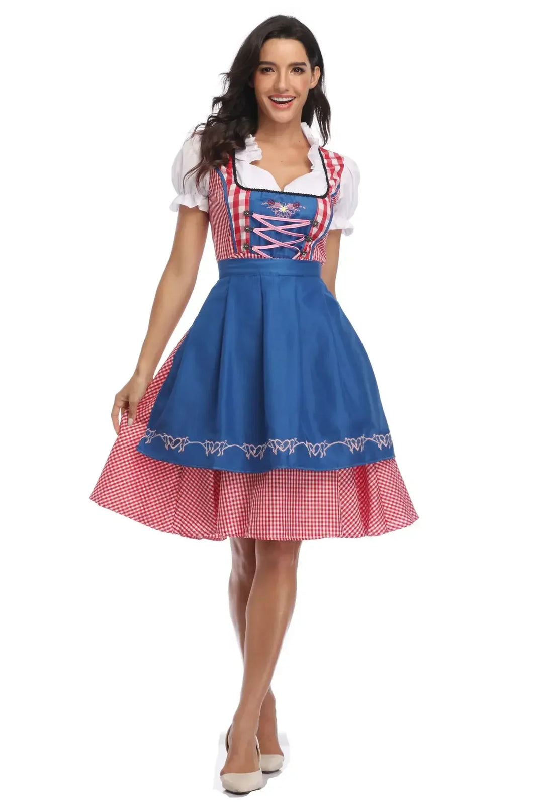 Women's Classic Dirndl Dress Set for Oktoberfest - Traditional Polyester 7