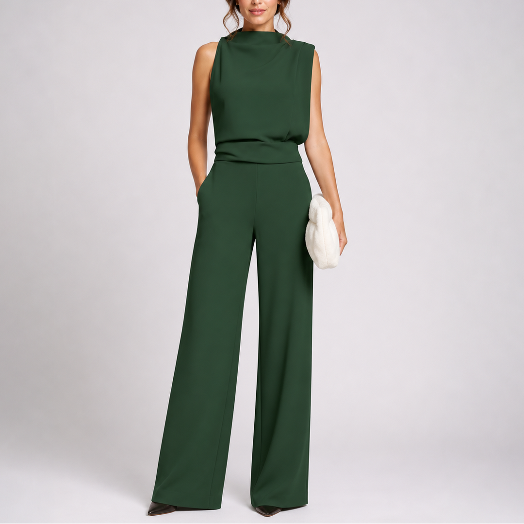 Larkin Wide-Leg High Neck Jumpsuit 1