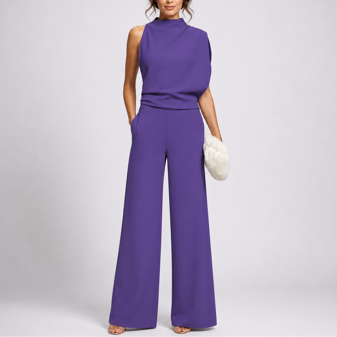 Larkin Wide-Leg High Neck Jumpsuit 3