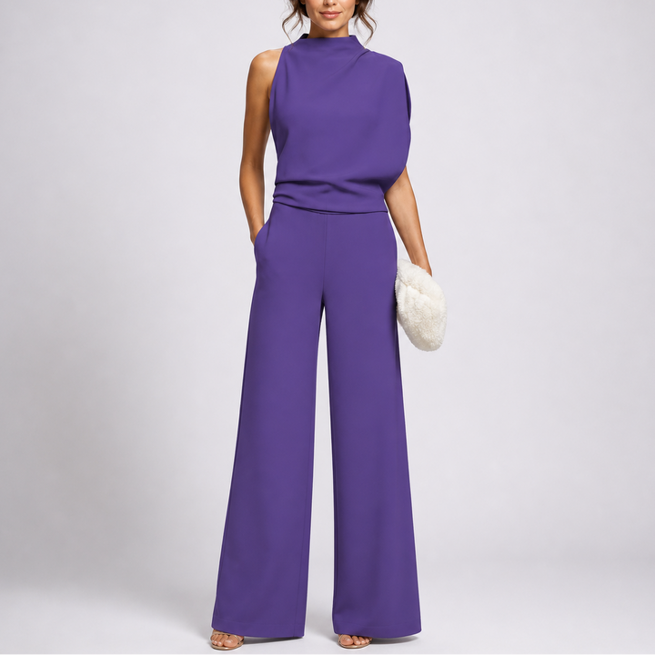 Larkin Wide-Leg High Neck Jumpsuit 3