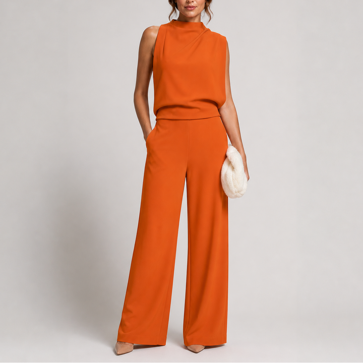 Larkin Wide-Leg High Neck Jumpsuit 5