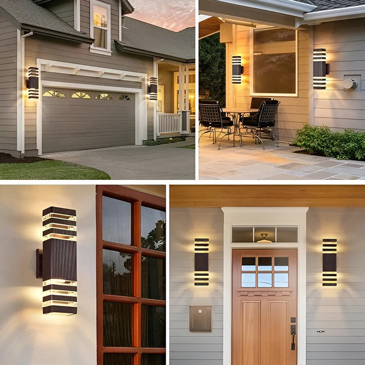 LED Outdoor Wall Light – Modern Up-and-Down Glow | Weatherproof 2
