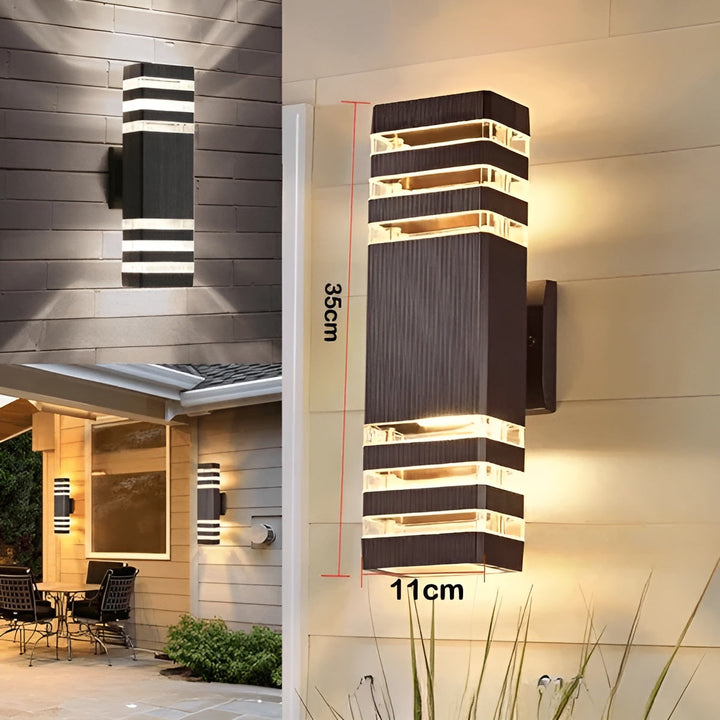 LED Outdoor Wall Light – Modern Up-and-Down Glow | Weatherproof 6