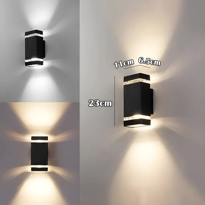 LED Outdoor Wall Light – Modern Up-and-Down Glow | Weatherproof 9