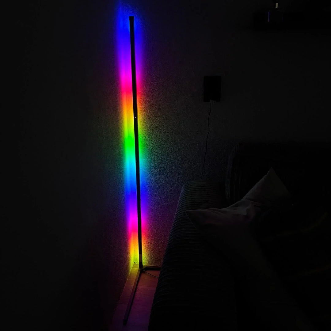 LED Corner Floor Lamp with Remote – Dimmable, Modern Design, Indirect Light 6