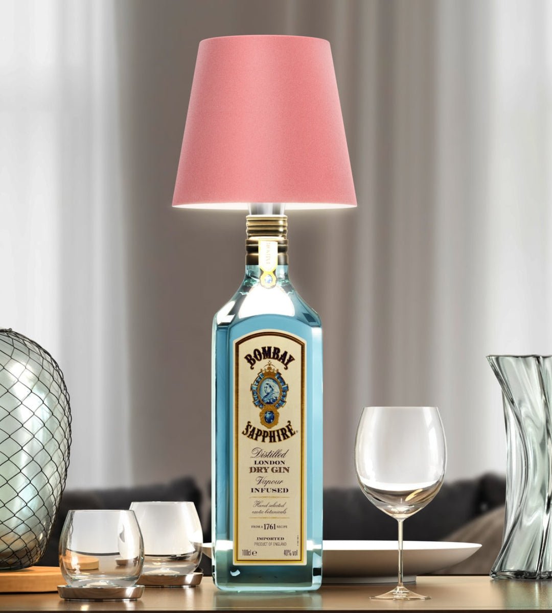 Cordless Bottle Lamp with Dimmer and Rechargeable Battery 4