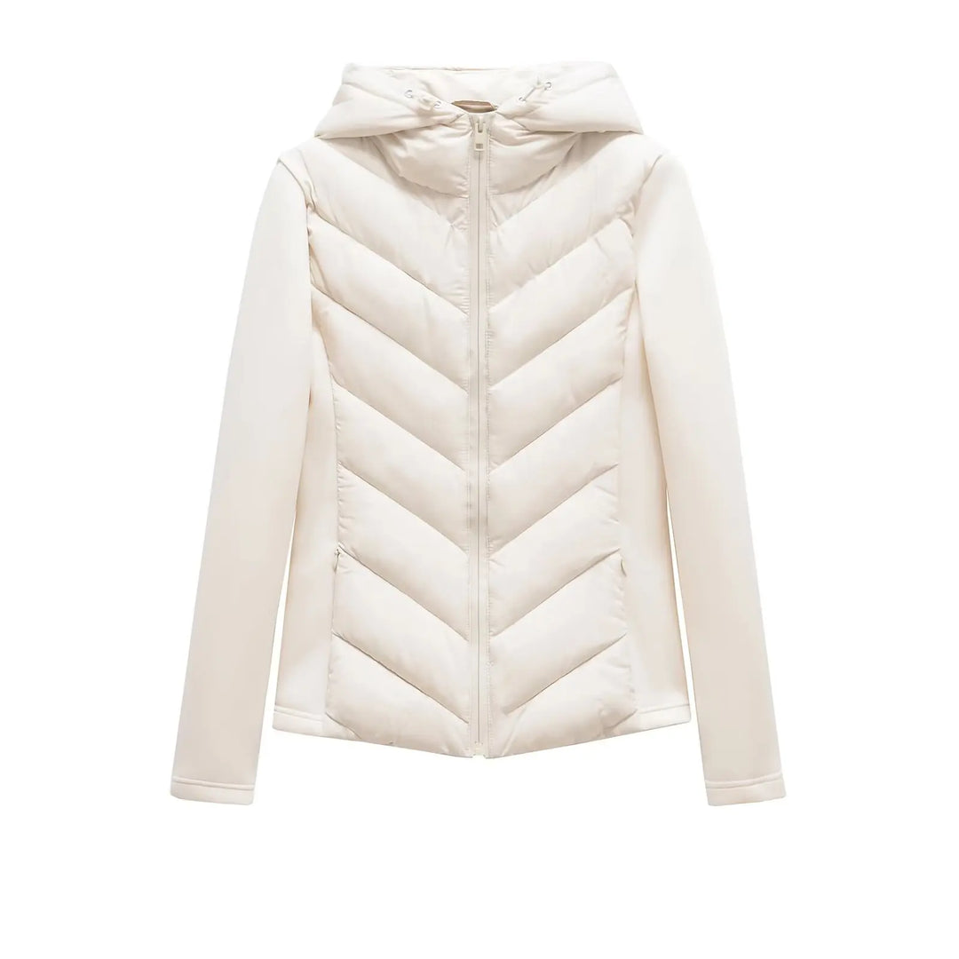 Women's Lightweight Padded Winter Jacket with Hood and Hidden Pockets 10