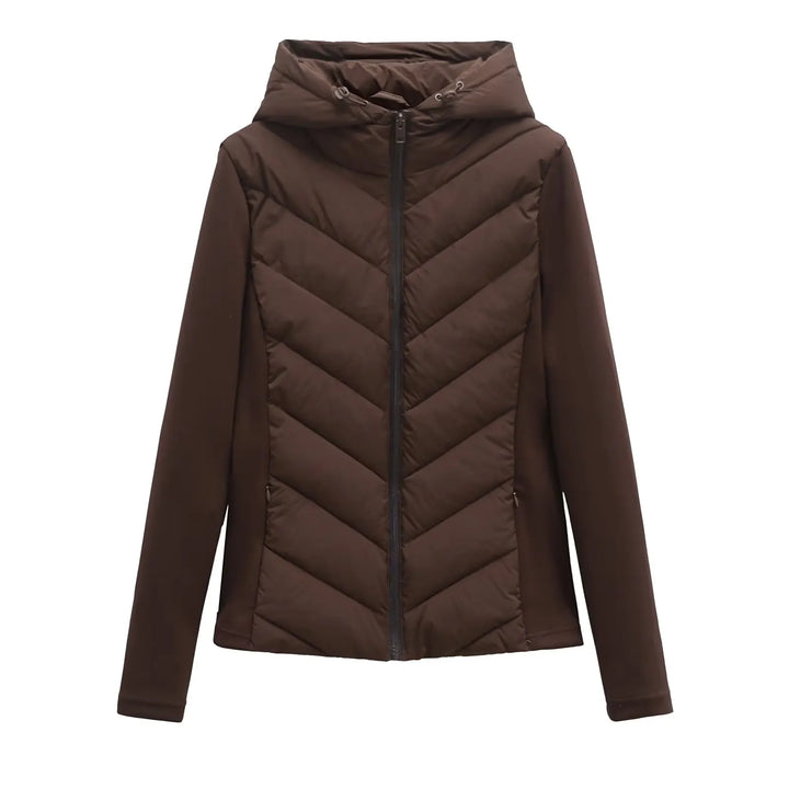 Women's Lightweight Padded Winter Jacket with Hood and Hidden Pockets 7