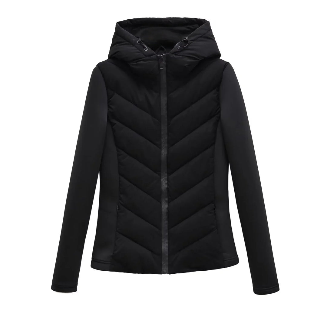 Women's Lightweight Padded Winter Jacket with Hood and Hidden Pockets 8