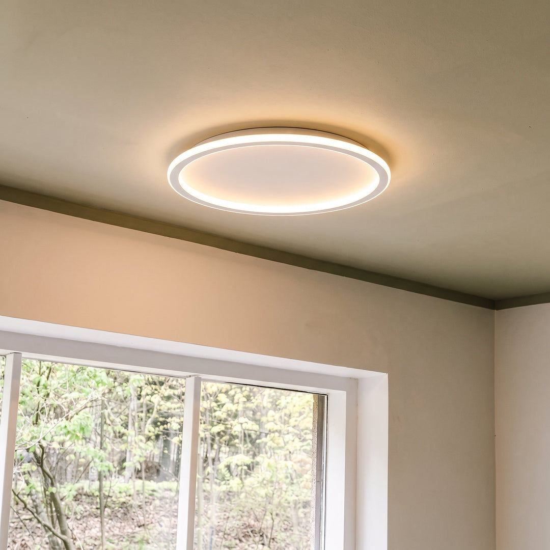White Round LED Ceiling Light with Remote and Dimmable Brightness 8
