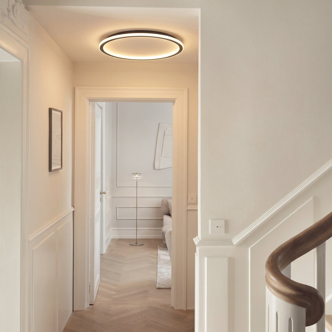 Black Round LED Ceiling Light with Remote Dimmer 5