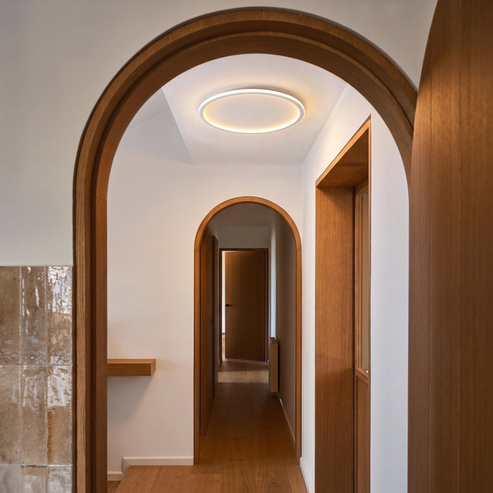 White Round LED Ceiling Light with Remote and Dimmable Brightness 4