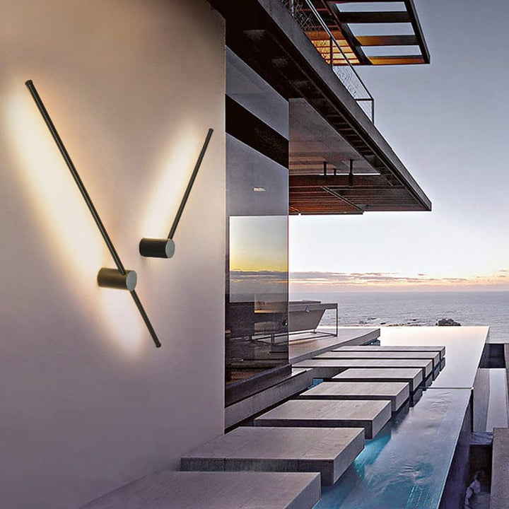 Modern Linear LED Outdoor Wall Light for Patio, Garden and Entryway 2