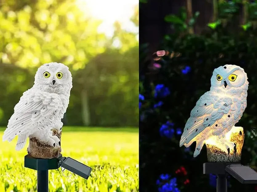 Solar Owl Garden Light with Warm White LED, Waterproof IP65, 45 cm 9