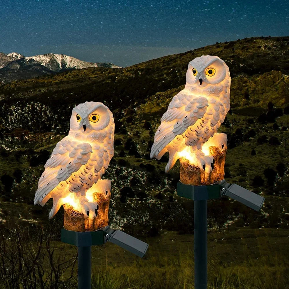 Solar Owl Garden Light with Warm White LED, Waterproof IP65, 45 cm 4