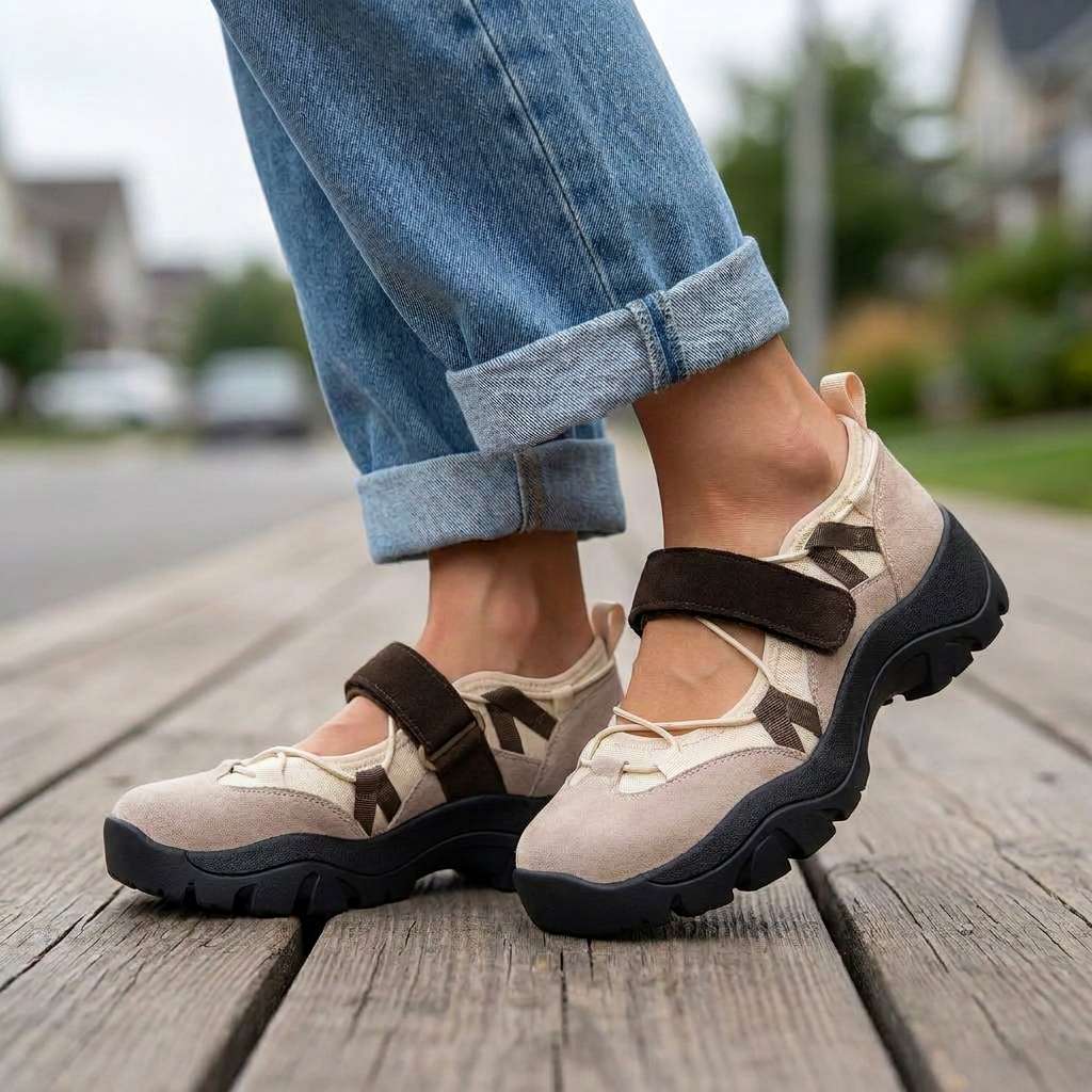 Women's Comfort Loafers with Hook-and-Loop Strap | Lightweight Slip-On Shoes 6