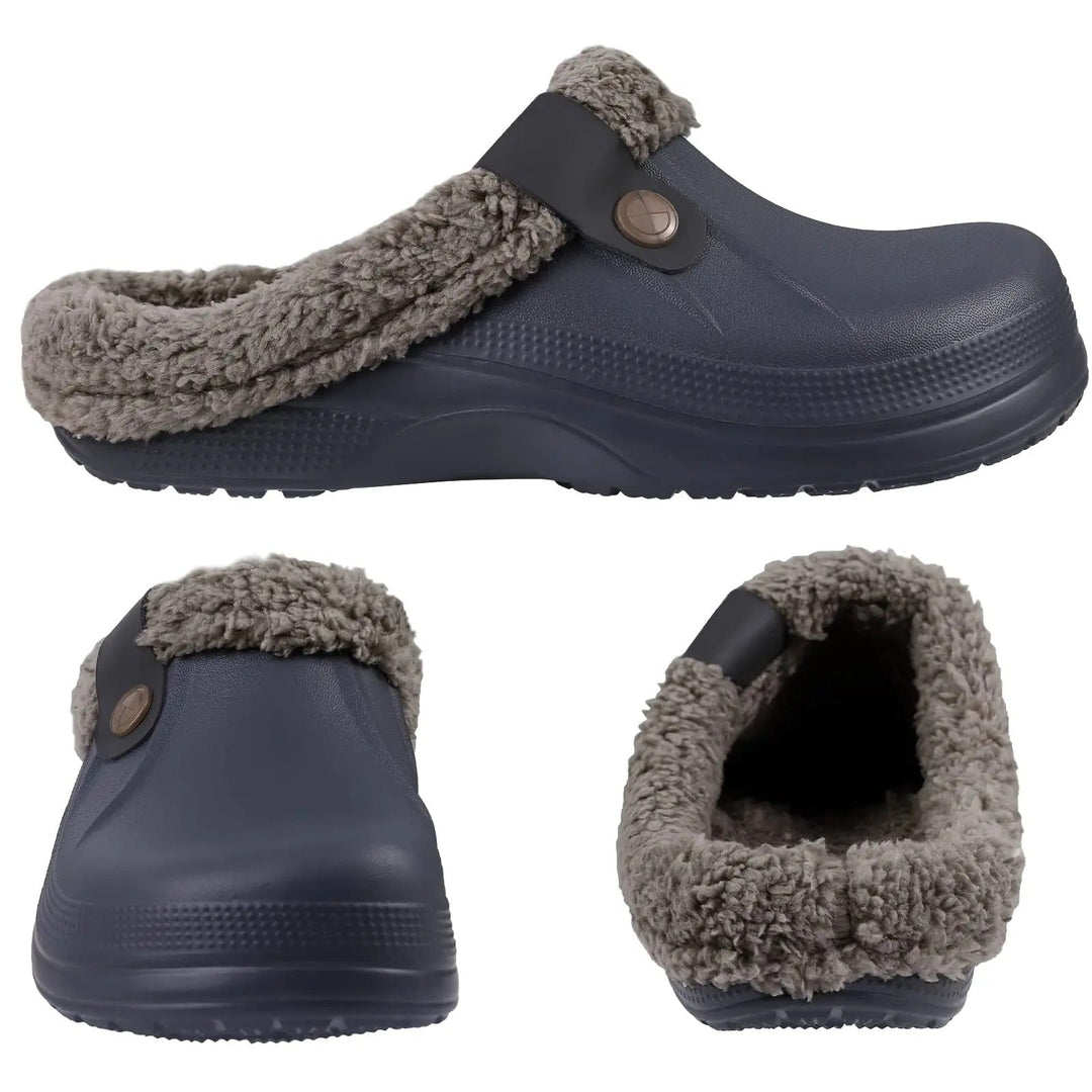 Men's Waterproof Faux Fur Lined Winter Clogs 6