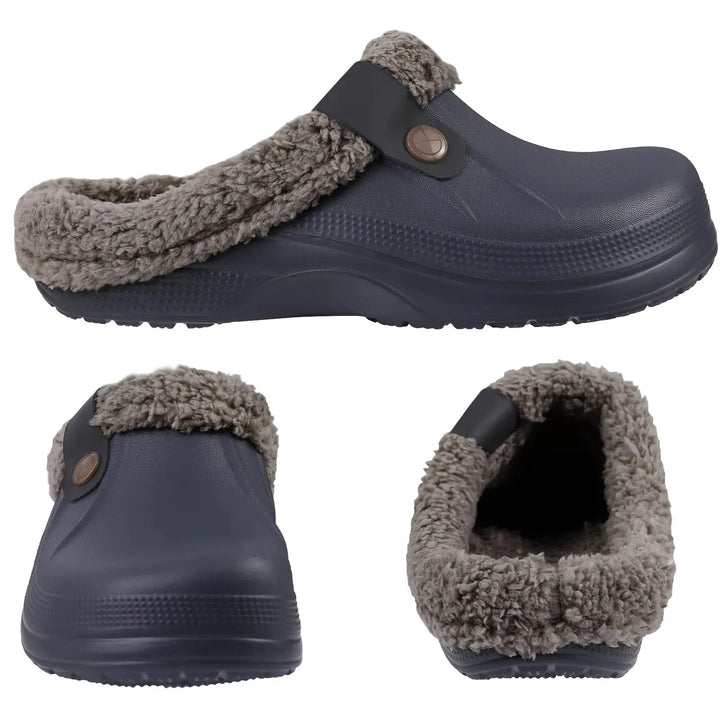 Men's Waterproof Faux Fur Lined Winter Clogs 6