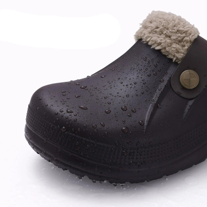 Men's Waterproof Faux Fur Lined Winter Clogs 7