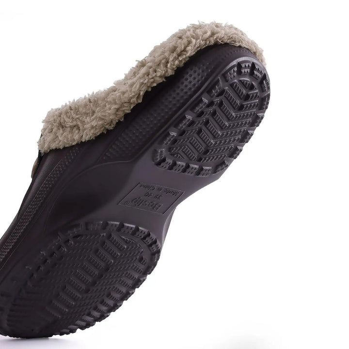Men's Waterproof Winter Fur-Lined Clogs with Non-Slip Sole 6