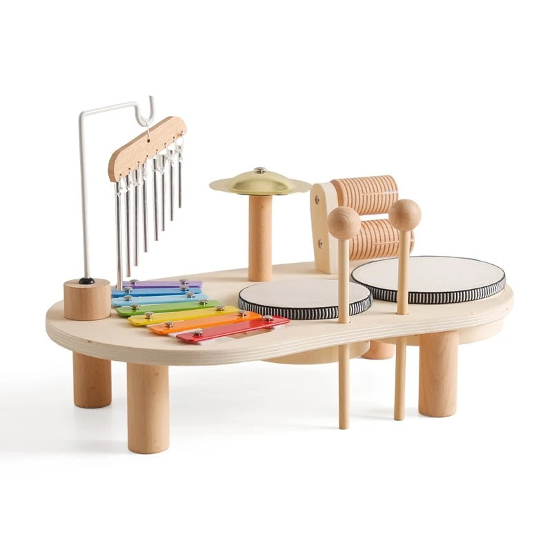 Montessori Wooden Music Toy Set with Xylophone and Chimes 1
