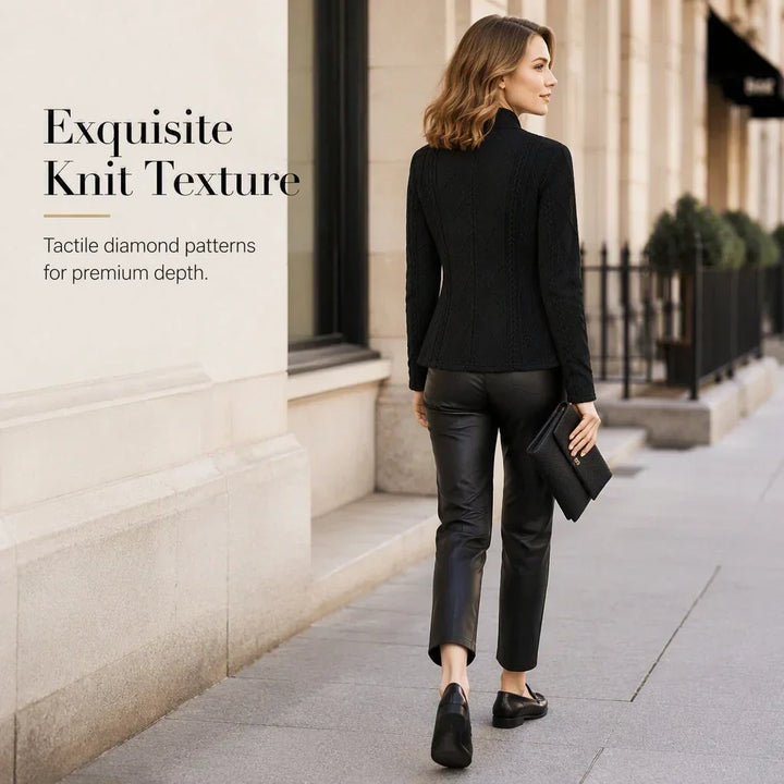 Women's Textured Button-Front Blazer for Office and Evening 20