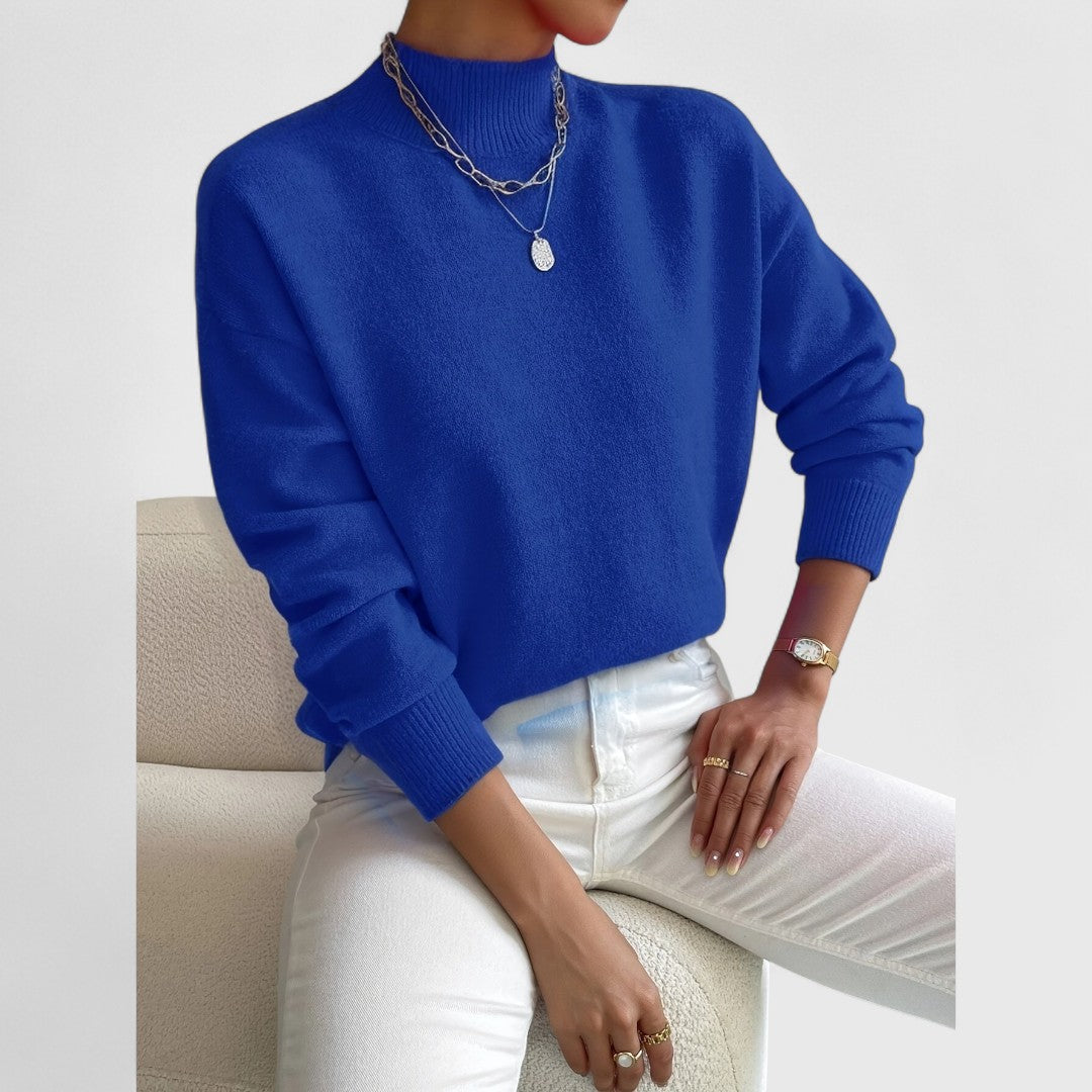 Women's Classic Polo Collar Sweater in Soft Breathable Cotton 11