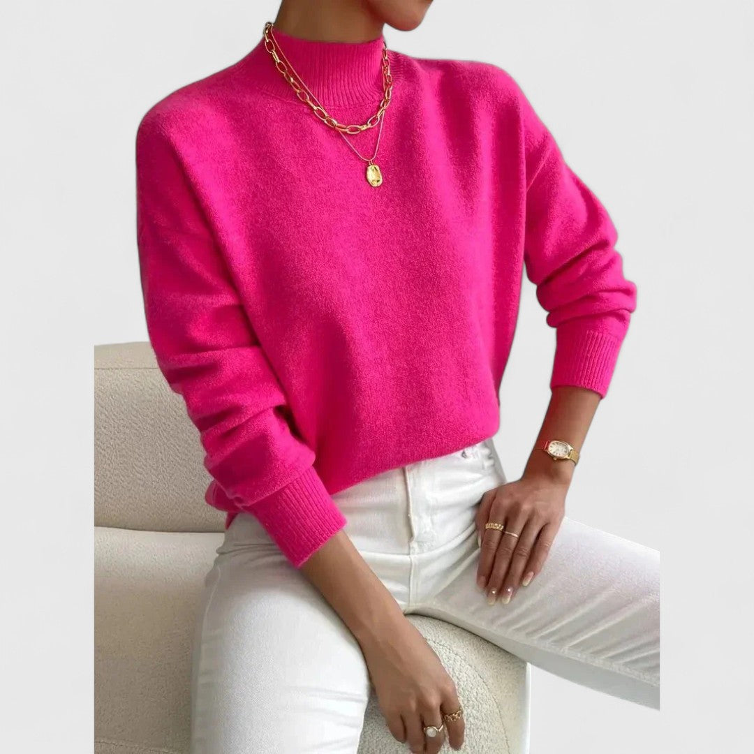 Women's Classic Polo Collar Sweater in Soft Breathable Cotton 9