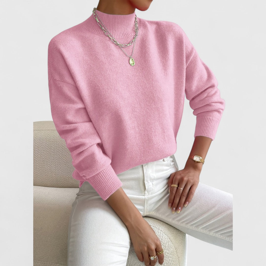 Women's Classic Polo Collar Sweater in Soft Breathable Cotton 5