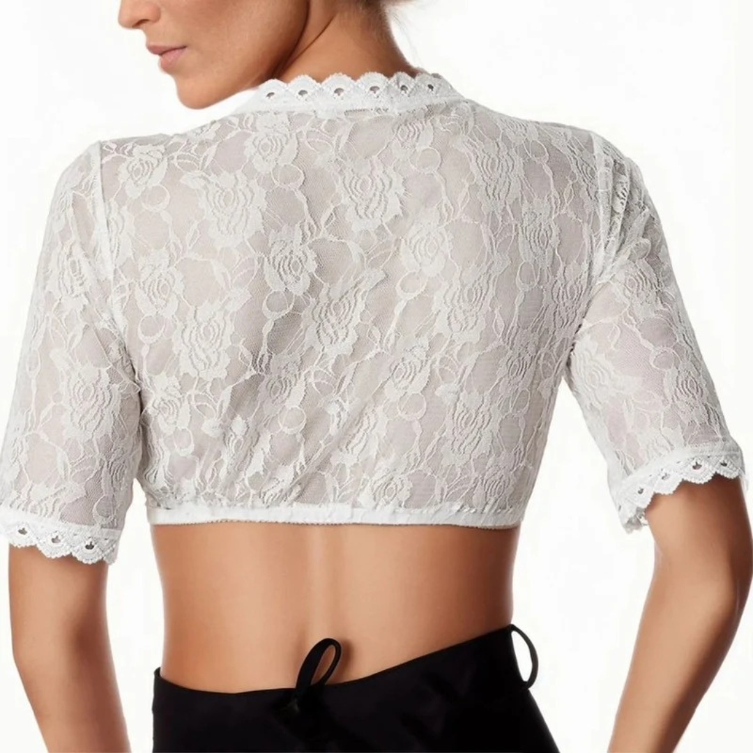 Women's White Oktoberfest Dirndl Blouse 2