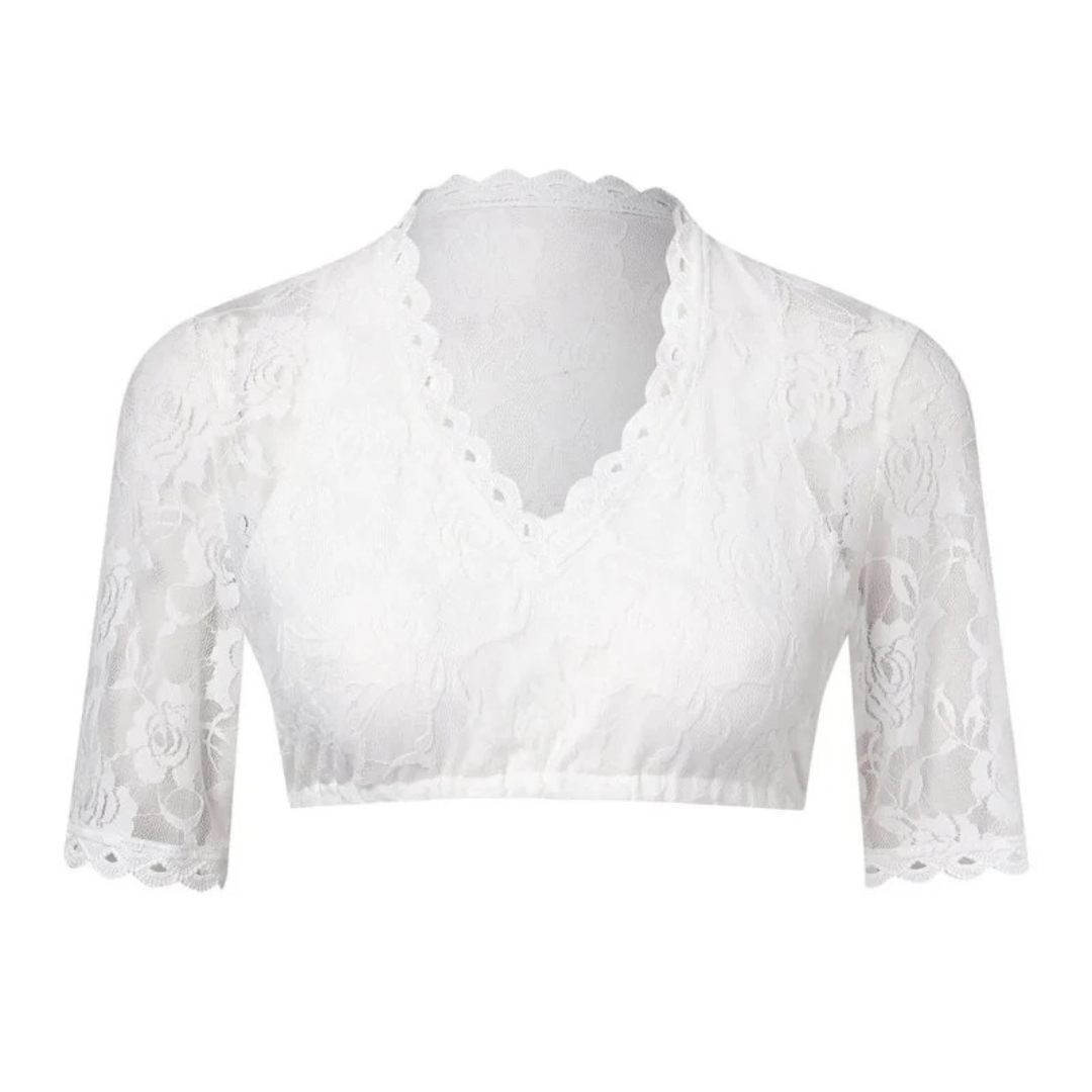Women's White Oktoberfest Dirndl Blouse 3