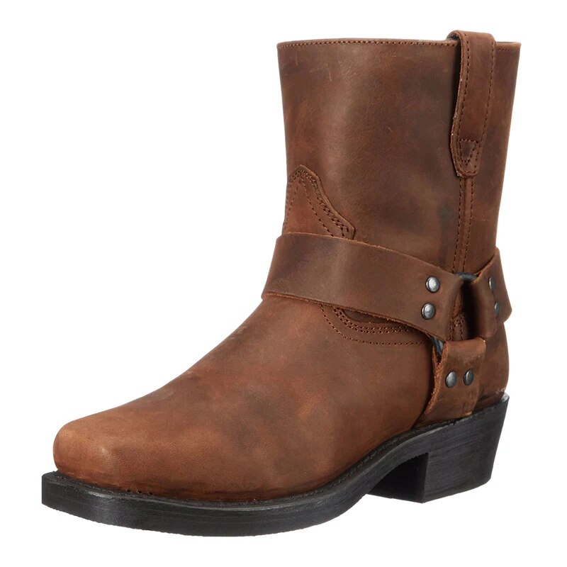 Men's Western Leather Cowboy Boots, Durable and Comfortable for Everyday Wear 1
