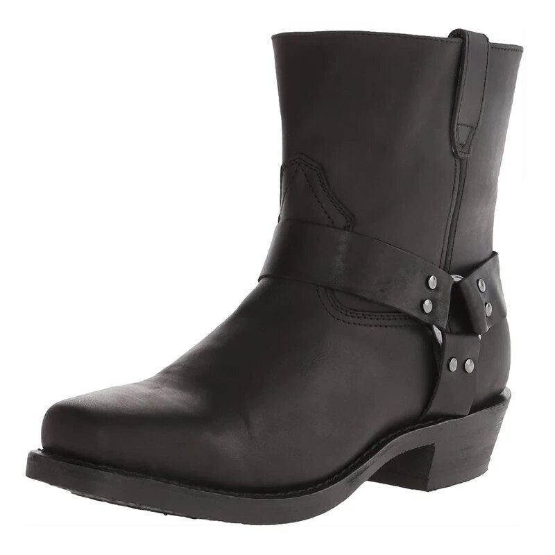 Men's Western Leather Cowboy Boots, Durable and Comfortable for Everyday Wear 2
