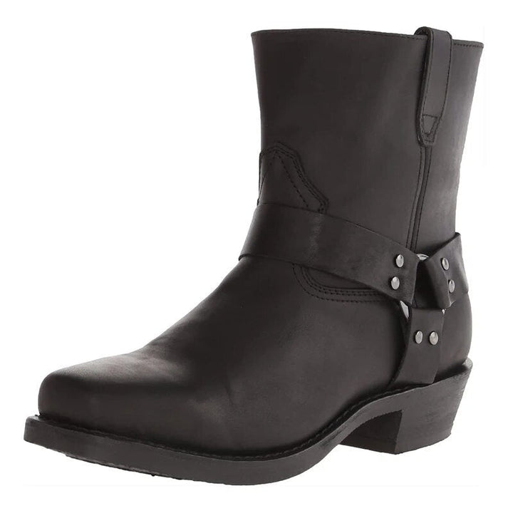 Men's Western Leather Cowboy Boots, Durable and Comfortable for Everyday Wear 2