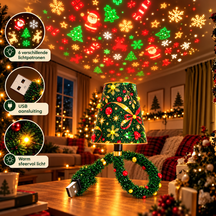 Christmas Projector Lamp with 6 Festive Light Patterns for Walls and Ceilings 2