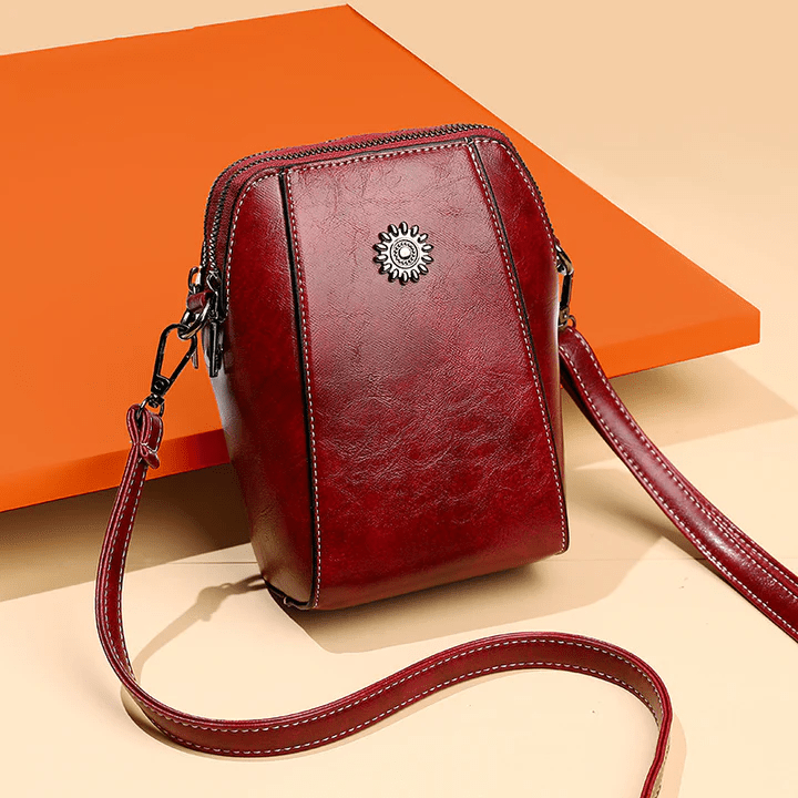 Retro Leather Crossbody Bag with Adjustable Strap 7