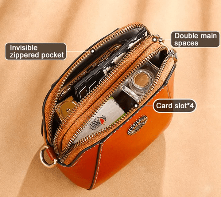 Retro Leather Crossbody Bag with Adjustable Strap 10