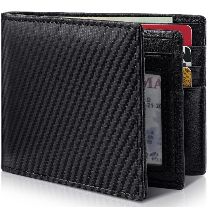 Men's Genuine Leather Bifold Wallet with RFID Protection 4