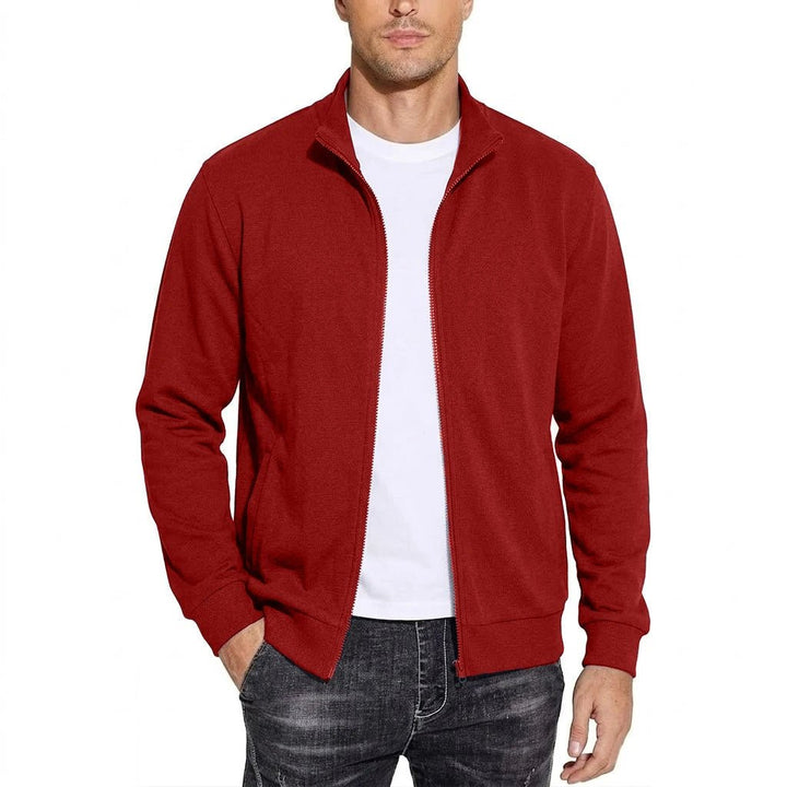 Men's Zip-Up Cotton Sweatshirt Jacket, Breathable Classic Relaxed Fit 4