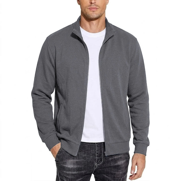 Men's Zip-Up Cotton Sweatshirt Jacket, Breathable Classic Relaxed Fit 5