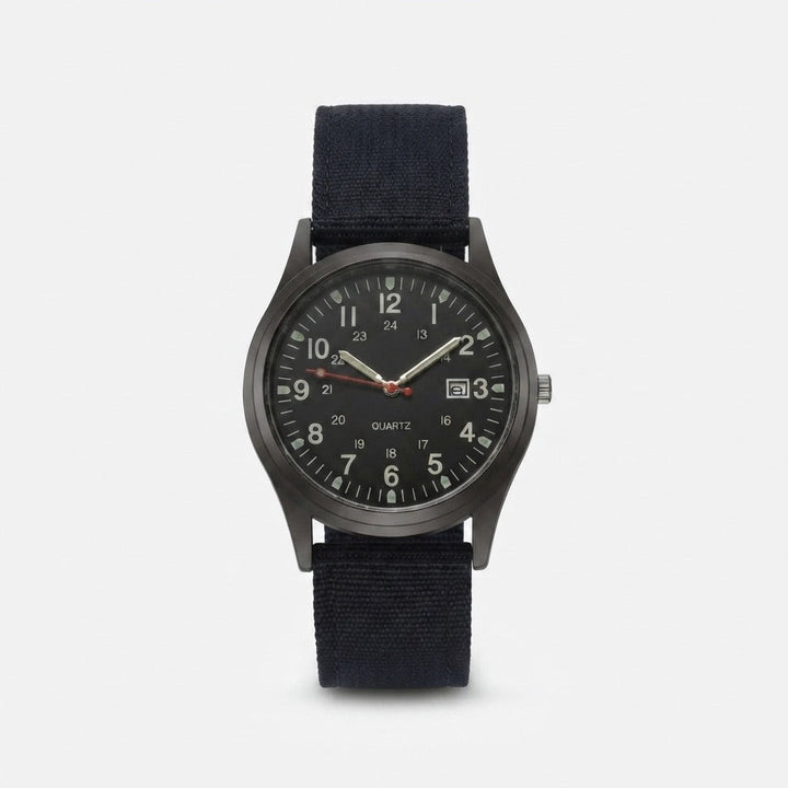 Military Watch with Nylon Strap – Water-Resistant, Shockproof, Glow Hands 9