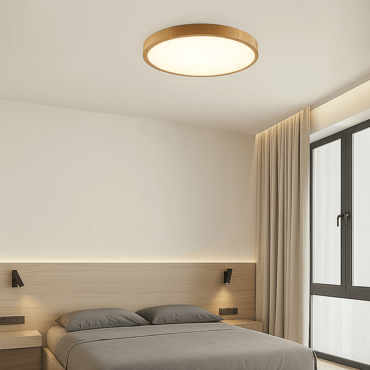 Round Ultra-Slim Wood Finish LED Ceiling Light, 30 cm or 40 cm 13