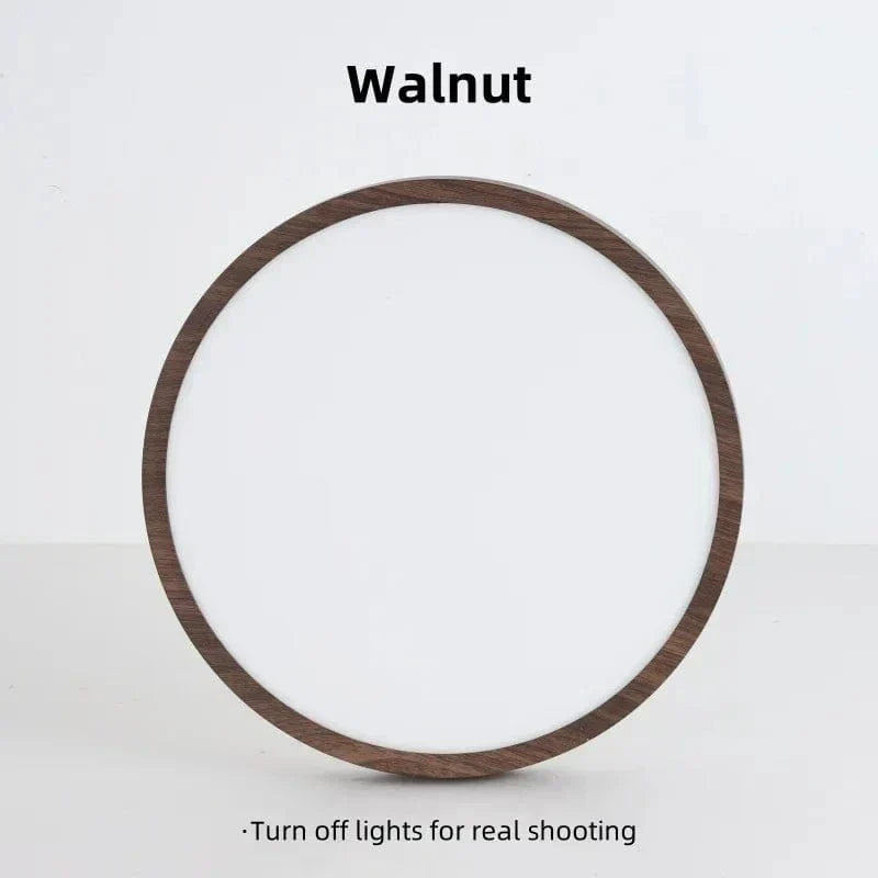 Round Ultra-Slim Wood Finish LED Ceiling Light, 30 cm or 40 cm 17