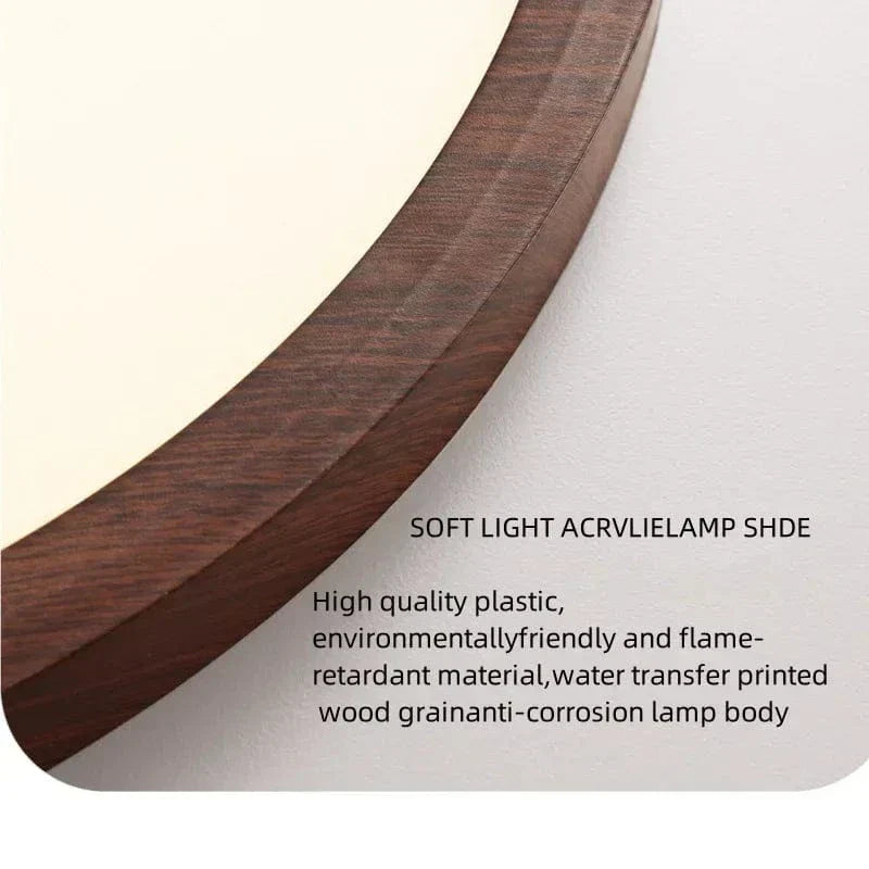 Round Ultra-Slim Wood Finish LED Ceiling Light, 30 cm or 40 cm 21